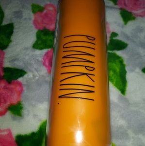 Rae Dunn PUMPKIN Glass Prayer Scented Candle